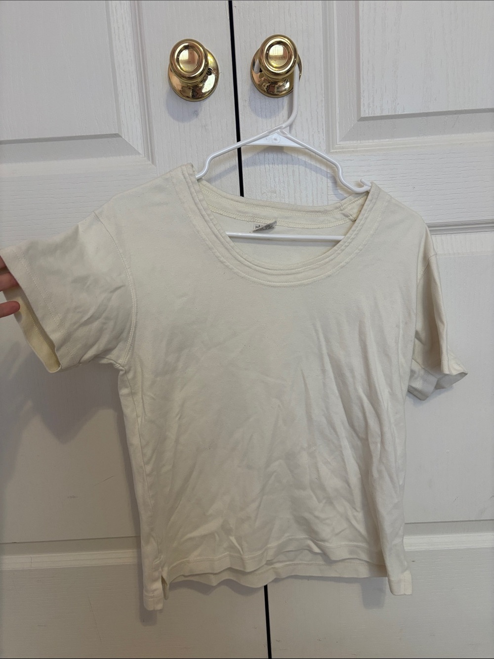 Everyday Short Sleeve Crewneck Top — Cream *
